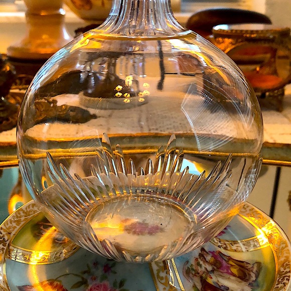 EUC- Antique Handmade Blown Glass Decanter with Original Stopper - Picture 5 of 11